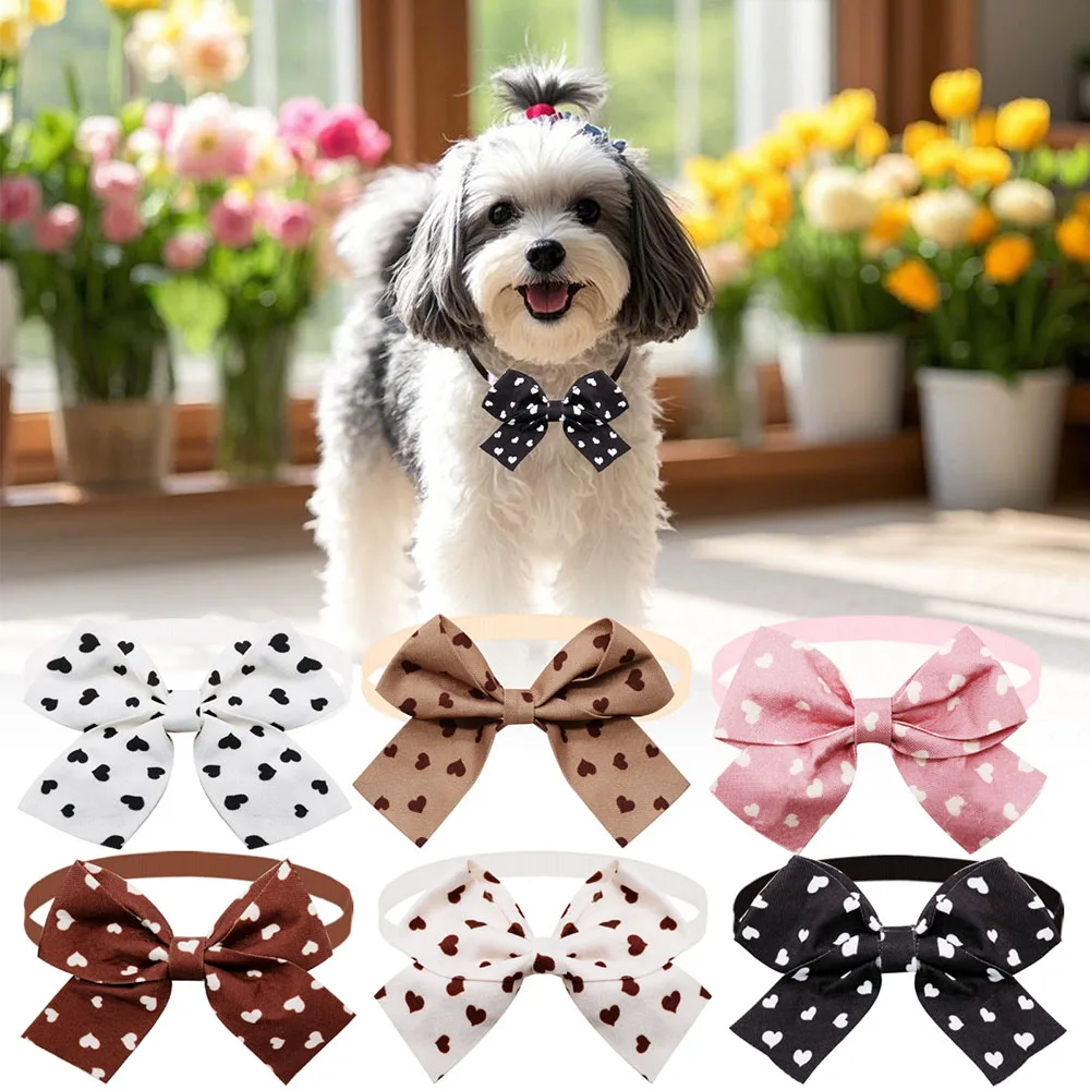 50 Uds. Pajarita delicada para perro pequeño, pajarita para gato, decoración ajustable para el cuidado de perros y mascotas, accesorios para perros