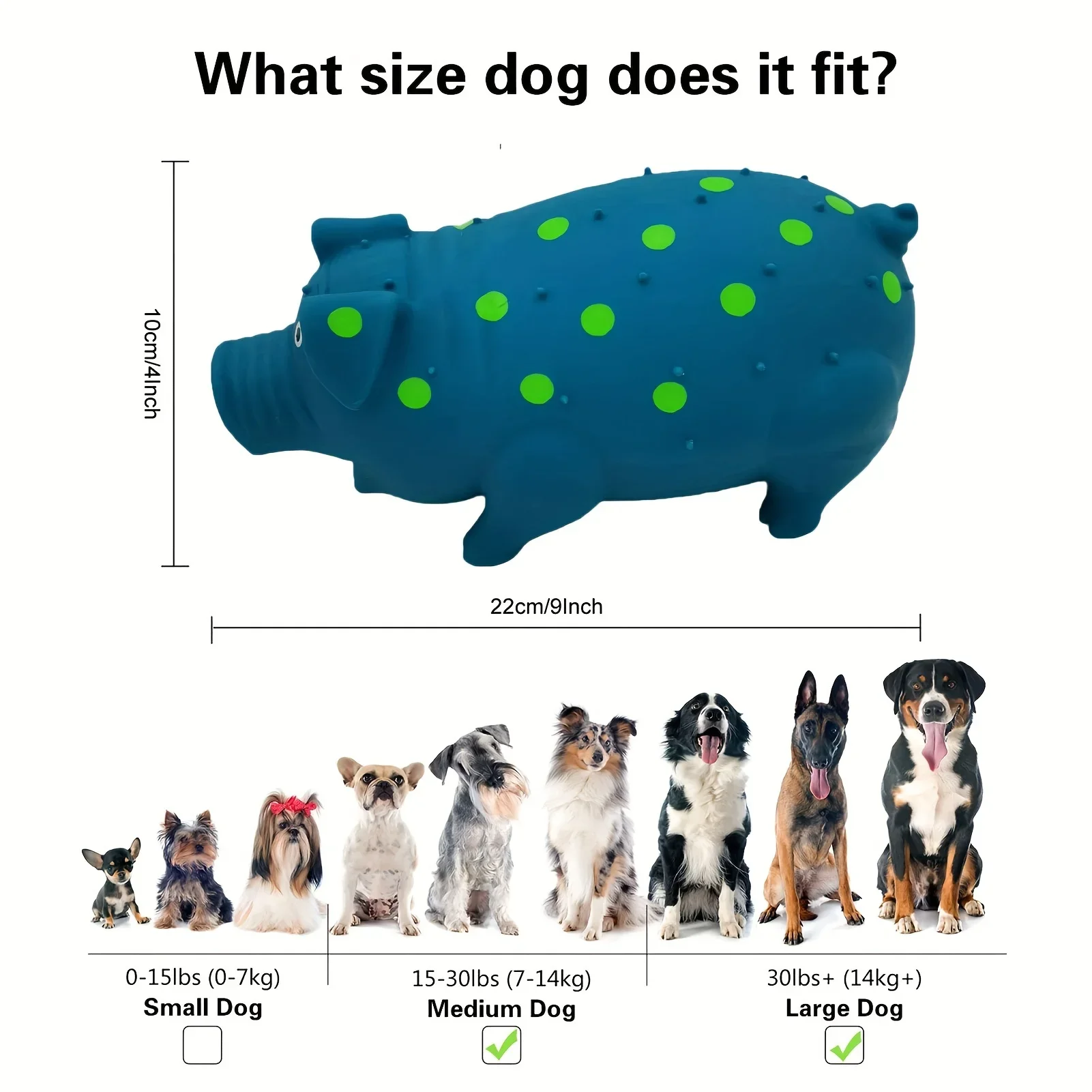 Juguete de látex Natural para perro, mordedor con lunares en forma de cerdo para Limpieza de dientes, accesorios para cachorros, 1 unidad - imagen 4