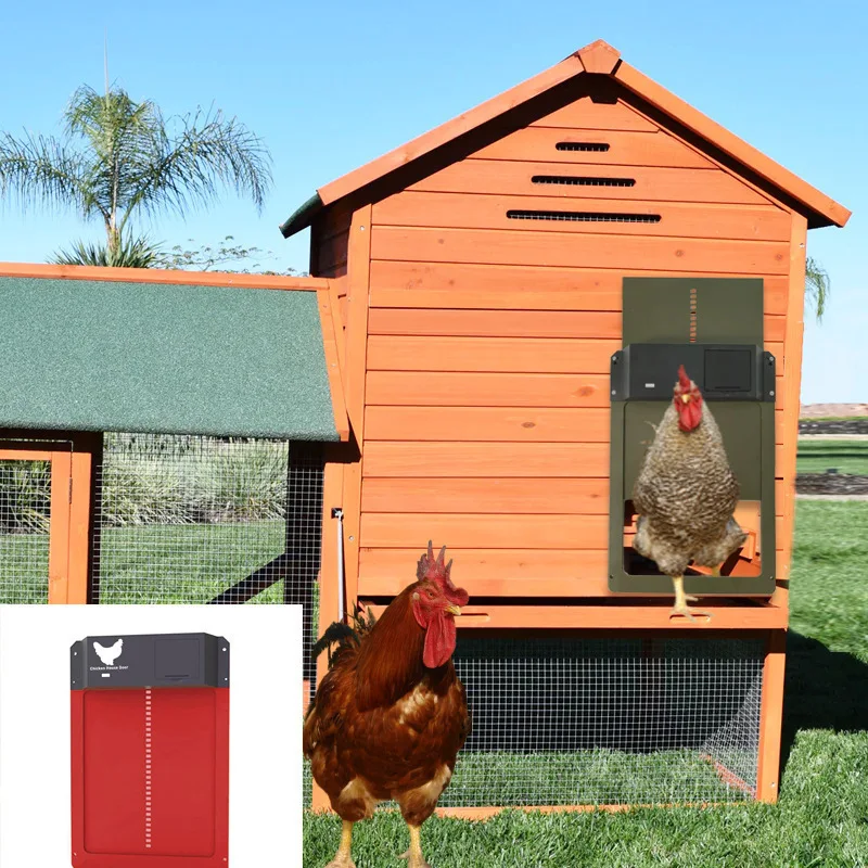 Puerta automática para gallinero con detección de luz para el hogar, nido de pollo, puerta para mascotas, productos para mascotas - imagen 2