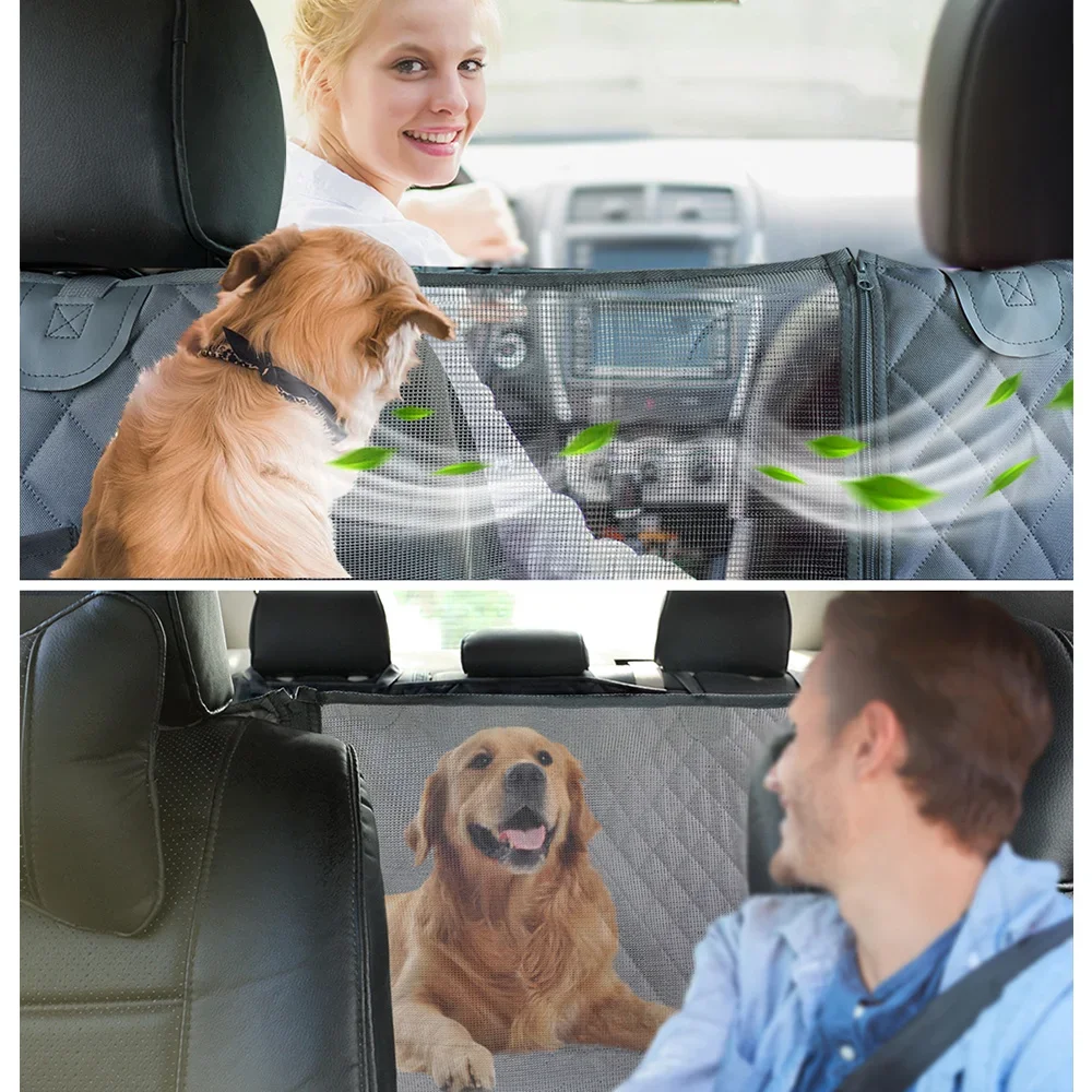 Funda impermeable para asiento de coche de perro, portador de viaje para mascotas, hamaca, protector de asiento trasero, alfombrilla de seguridad, accesorios para perros - imagen 3