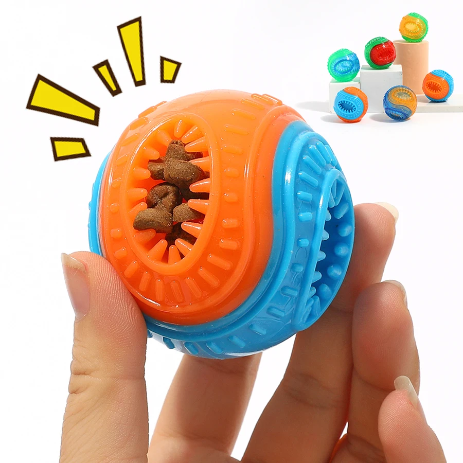 Perro mascota cachorro juguetes para masticar chirriantes sonido Natural ocultar comida goma al aire libre jugar perros pequeños y grandes pelota divertida para accesorios para perros - imagen 2