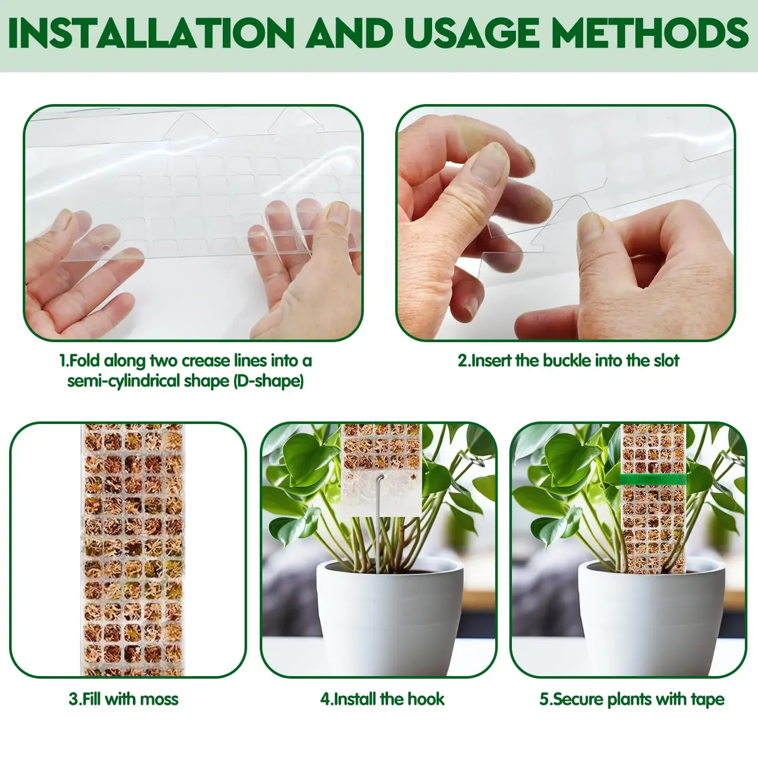 Plantas de jardín con soporte para el crecimiento de plantas, accesorios de bonsái, tutores, poste de musgo, trepadores de flores - imagen 4