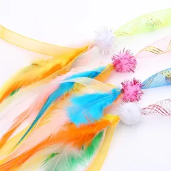 Juguetes interactivos con plumas para gatos – Varita y rattle resistentes