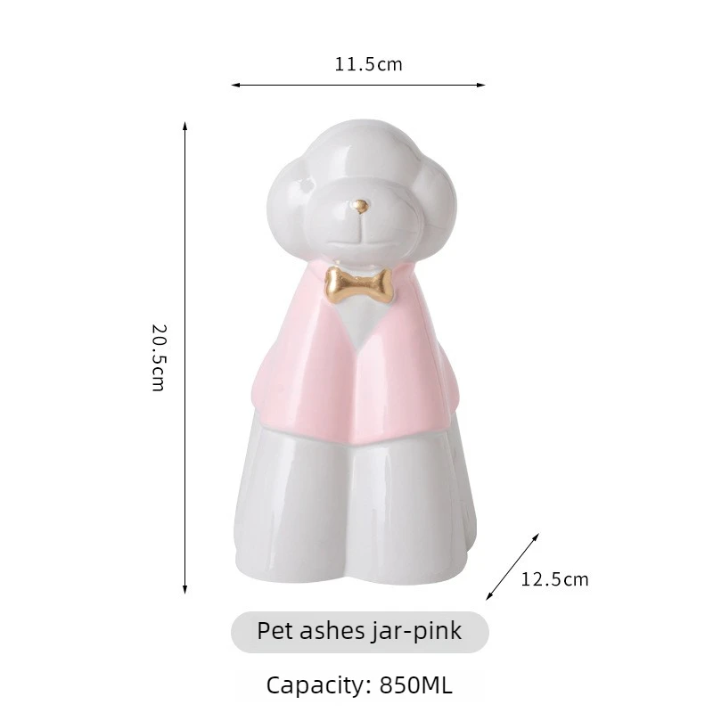 Urna cerámica conmemorativa para cenizas de perro sellada antihumedad - imagen 5