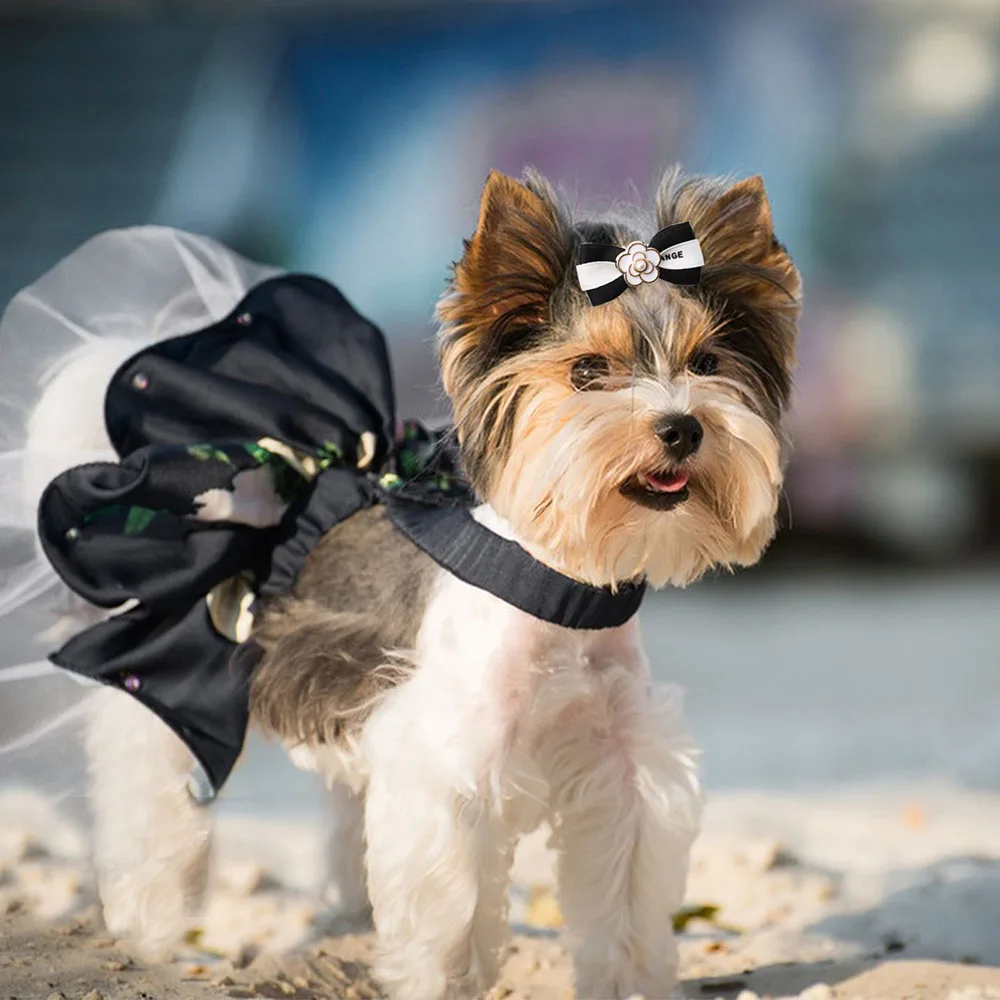 50 Uds. Pinzas para el pelo para perros, exquisitos lazos para perros a la moda, lazo para el cuidado de la boda de princesa, accesorios para el cabello para perros pequeños, vacaciones y cumpleaños - imagen 2
