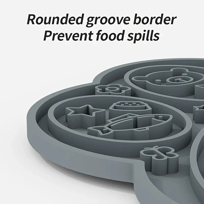Alfombrilla de silicona para lamer comida lenta para mascotas, cuenco de comida antiasfixia con forma de dibujos animados, esterilla para pérdida de peso para gatos y perros - imagen 4