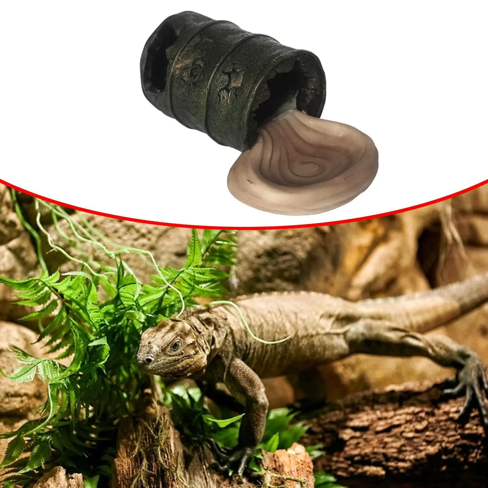 Esconderijo para pecera, decoración de terrario para mascotas, cubo, simulación de reptiles, accesorios para tanque de lavabo de agua para lagartos pequeños, tortugas - imagen 2