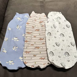 Ropa para gatos: camiseta de algodón azul con animal print Sphynx