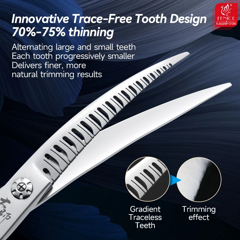 Fenice-Tijeras mágicas de alta gama para el cuidado de perros y mascotas, tijeras mágicas con gradiente 5D de 7 pulgadas, 70-75% - imagen 2