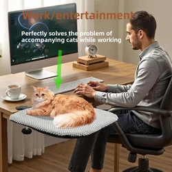 Cama de escritorio para gatos, camas para gatos, escritorio de madera para gatos, gatitos, mascotas, camas de alta capacidad de carga, cama para siesta para gatos y gatitos