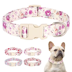 Collar ajustables de nylon estampado para Chihuahuas y Bulldogs