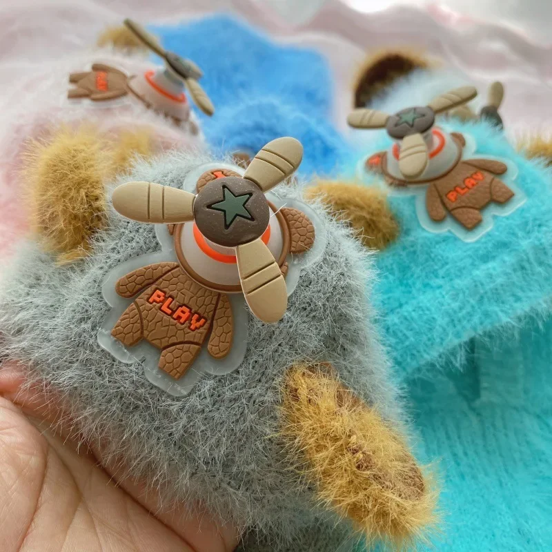 Nuevo gorro de punto cálido con dibujos animados de invierno para mascotas, accesorios para cachorros, accesorios para perros de cumpleaños, gorros para perros pequeños - imagen 2