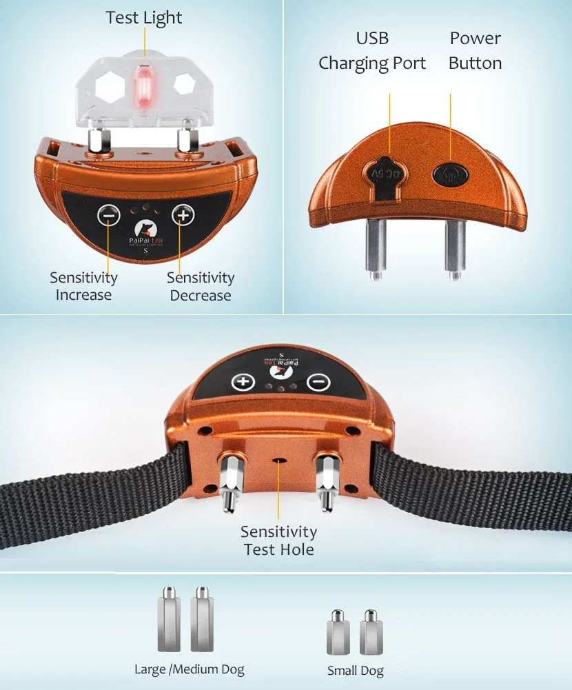 Collar antiladridos automático para perros, Collar de entrenamiento para mascotas, dispositivo de alarma sin ladridos, Collar antiladridos de descarga eléctrica, recargable, resistente al agua - imagen 5