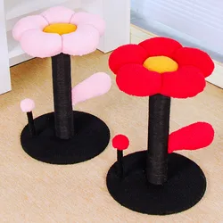 Árbol para gatos con sisal rascador, flores y torre – Protector sofá