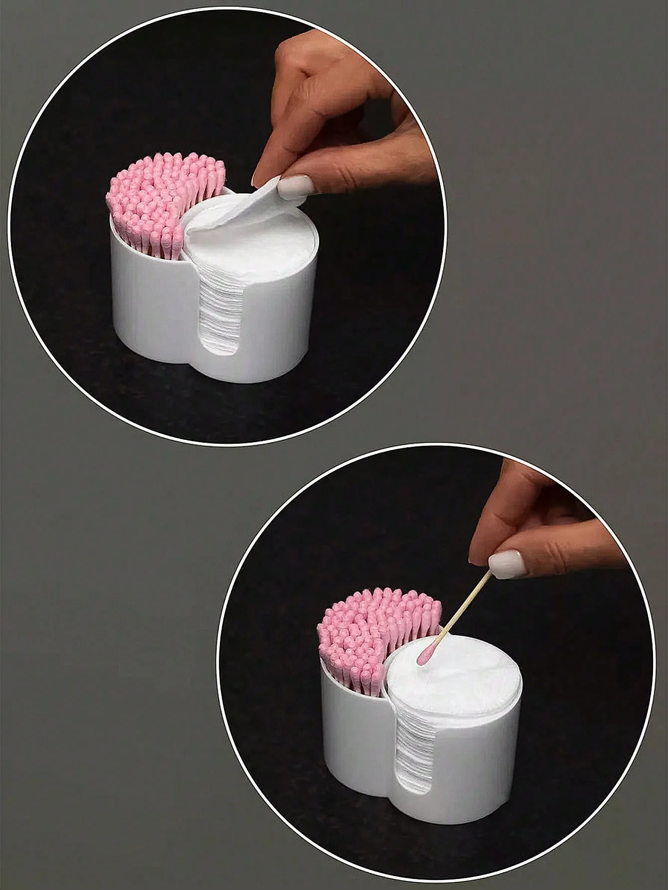 Soporte para bastoncillos y palillos de dientes – Dispensador baño - imagen 3