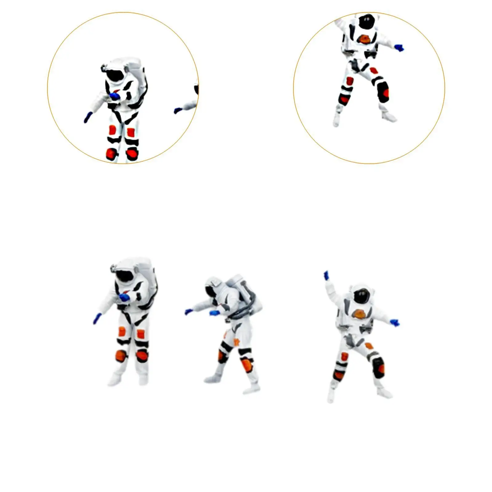 Astronaut Figure 1:64 Scale Craft Space Decor Set Cute Decorative Collectible Miniature Scene Layout Sculpture Astronaut Statue Astronaut Figure 1:64 Scale Craft Space Decor Set Cute Decorative Collectible Miniature Scene Layout Sculpture Astronaut Statue