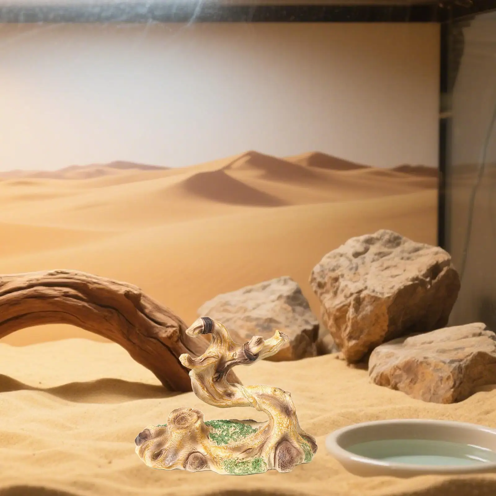 Decoración de rama de tronco de escalada, decoración de hábitat para rana, Gecko, mascotas pequeñas arbórales - imagen 4