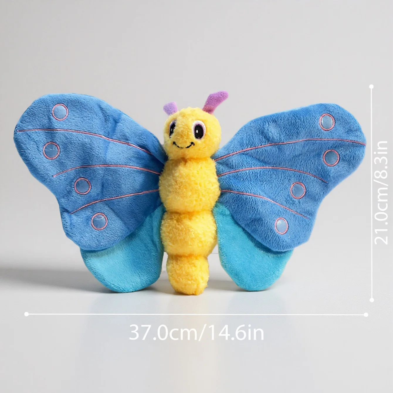 Juguetes chirriantes para perros con forma de mariposa, papel arrugado, juguetes de peluche para mascotas, juguetes molares interactivos para masticar para limpieza de dientes de cachorro - imagen 4