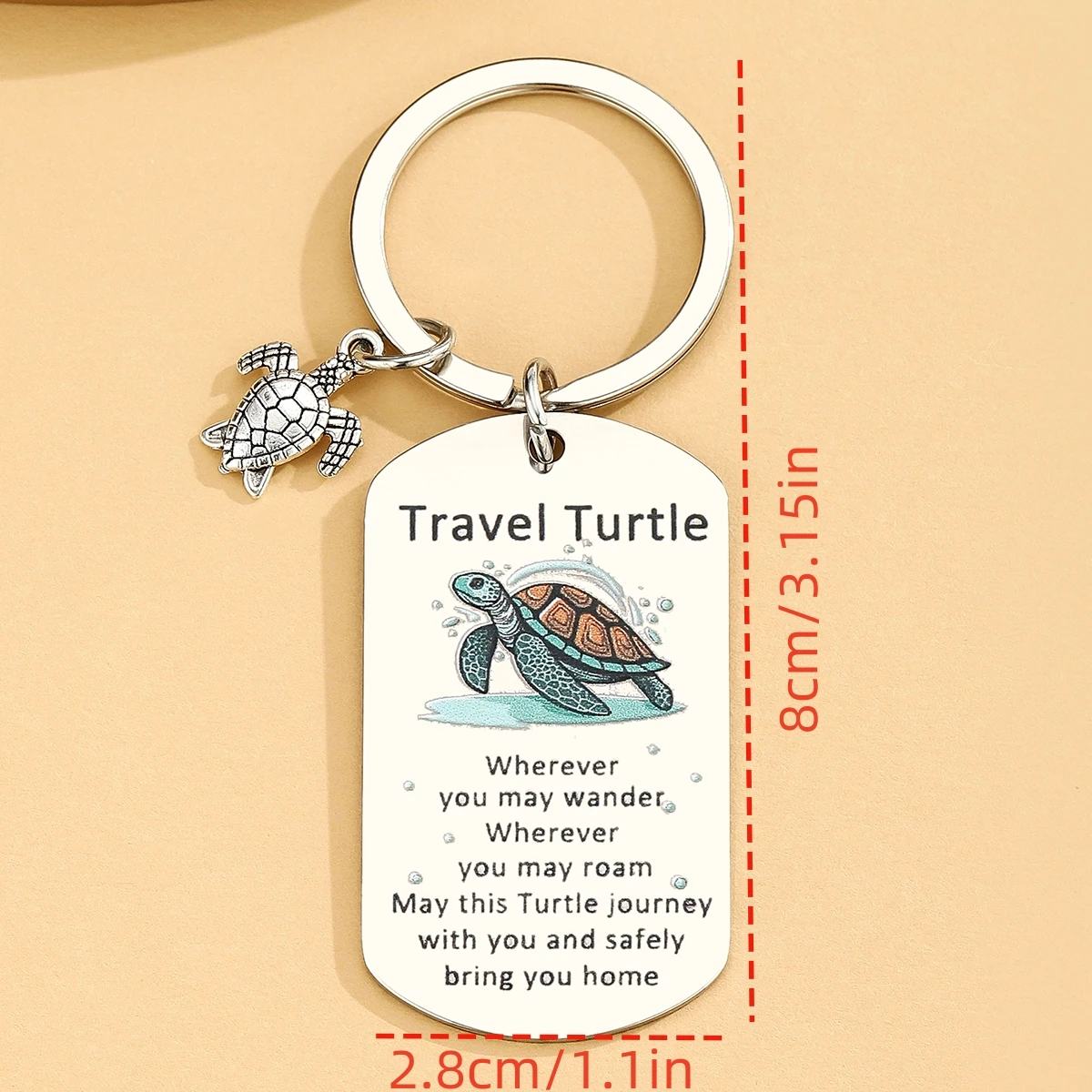 Llavero tortuga marina: regalo original para viajeros - imagen 3