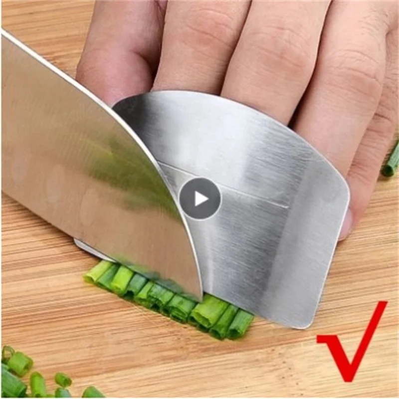 Accesorios de herramientas de cocina, protector de dedo de acero inoxidable, cortador de verduras de seguridad, herramienta protectora de mano, herramienta protectora de dedos de corte de cocina