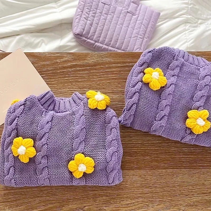 Suéter de flores para perros, abrigo de pata de gallo para mascotas, chaqueta de celosía térmica engrosada, ropa de diseñador para perros, diseño de moda, Invierno - imagen 3