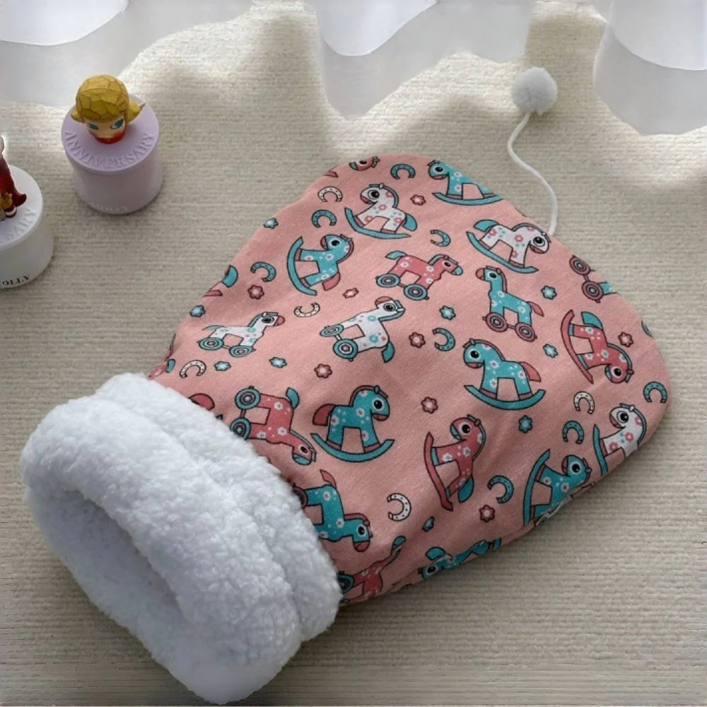 Saco térmico para acurrucarse con estampado de dibujos animados: saco de dormir cerrado a prueba de invierno para gatos y mascotas pequeñas: cueva para dormir profundo - imagen 5