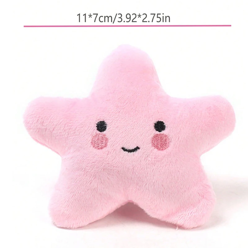 6 unids/pack cachorro perro pentagrama de peluche juguetes chirriantes para perros pequeños medianos masticadores agresivos de hueso para accesorios para cachorros - imagen 5