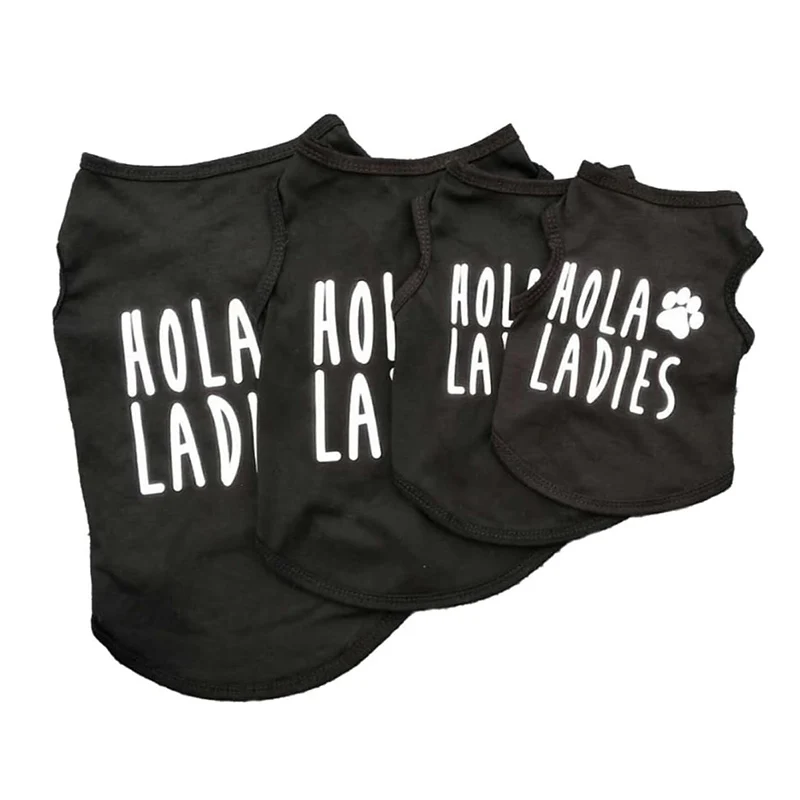 Camisas para perros, ropa estampada para mascotas con letras divertidas, camisetas de verano para mascotas, traje transpirable para cachorros, sudadera suave para gatos - imagen 3