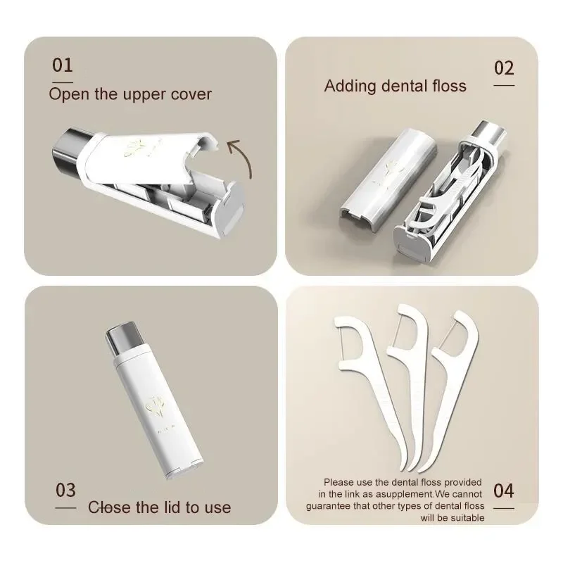 Caja de almacenamiento de hilo Dental pequeña, caja de almacenamiento de hilo Dental emergente automática portátil para el hogar, fácil de llevar - imagen 5