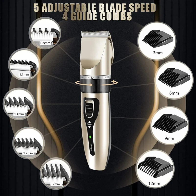 Máquina cortadora de pelo para mascotas, máquina de corte de pelo para perros, cachorros, gatitos, gatos, accesorios para perros, removedor de pelo recargable, aseo para gatos y perros - imagen 3