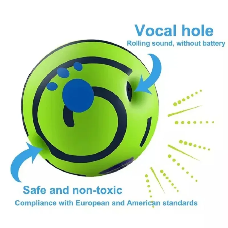 Juguete para perros Wobble Wag Giggle Ball Obtenga la atención del perro Juguete Divertidos sonidos Giggle cuando se enrolan o sacude las mascotas lo mejor como se ve en la televisión