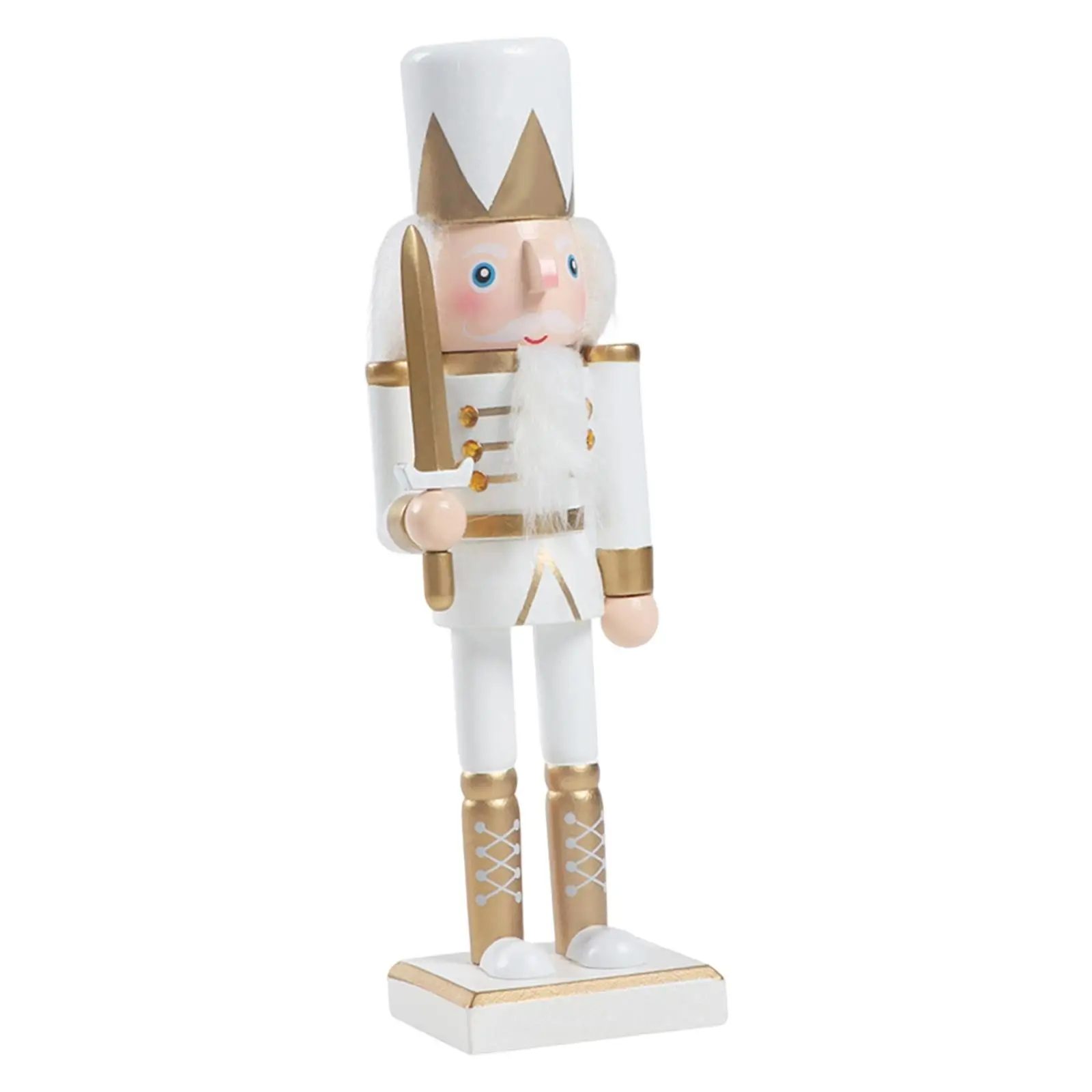 Nutcracker Figurine Ornament Decorative Traditional Freestanding Christmas Decoration for Mantel Fireplace Festive Office