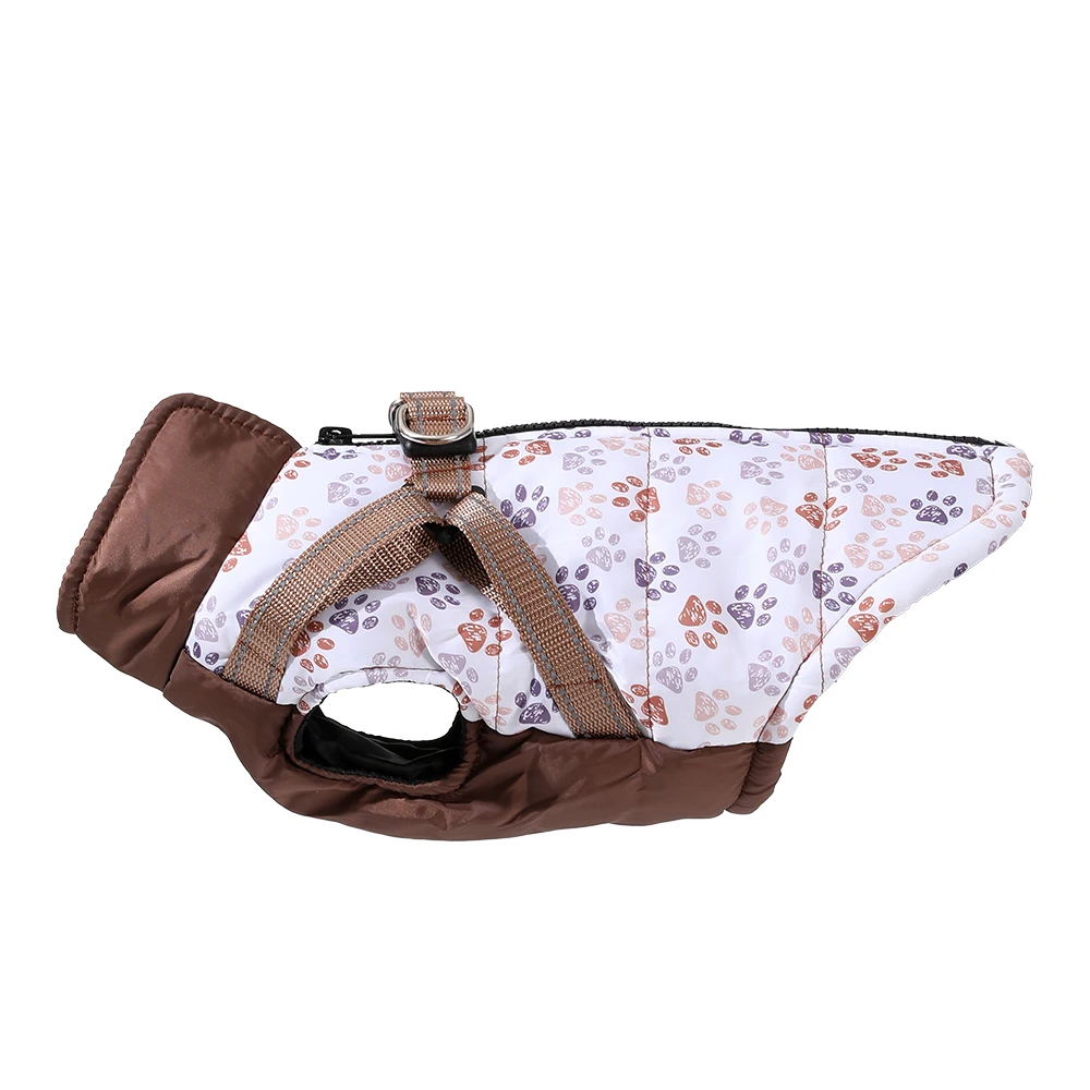 Ropa impermeable para mascotas, chaleco cálido para invierno, abrigo con arnés y cremallera, chaqueta reflectante para mascotas para perros pequeños y medianos, Yorkshire - imagen 3