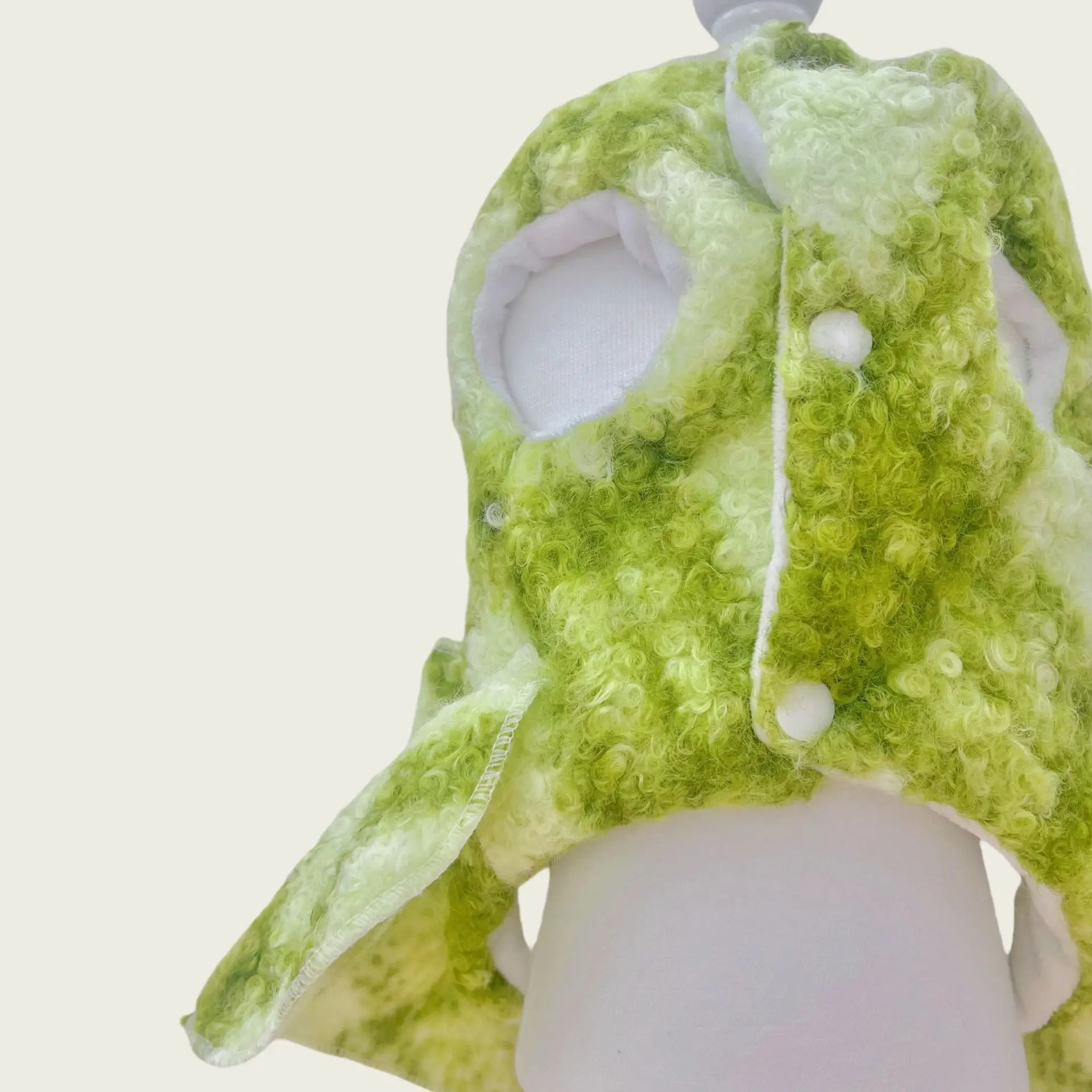 Otoño e Invierno, vestido de lana a cuadros con lazo para mascotas, abrigo de invierno para gatos, abrigo de lana, vestidos para perros pequeños de peluche para perros pequeños - imagen 4