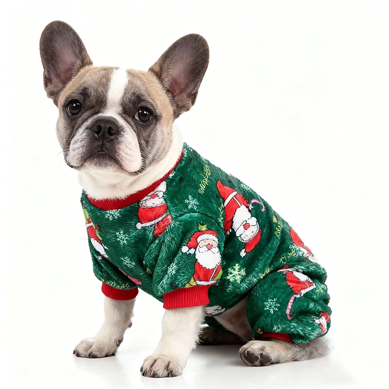 Trajes navideños para perros y mascotas, disfraz con estampado de figuras de Festival para cachorros pequeños y medianos, ropa de una pieza para gatos de otoño e invierno