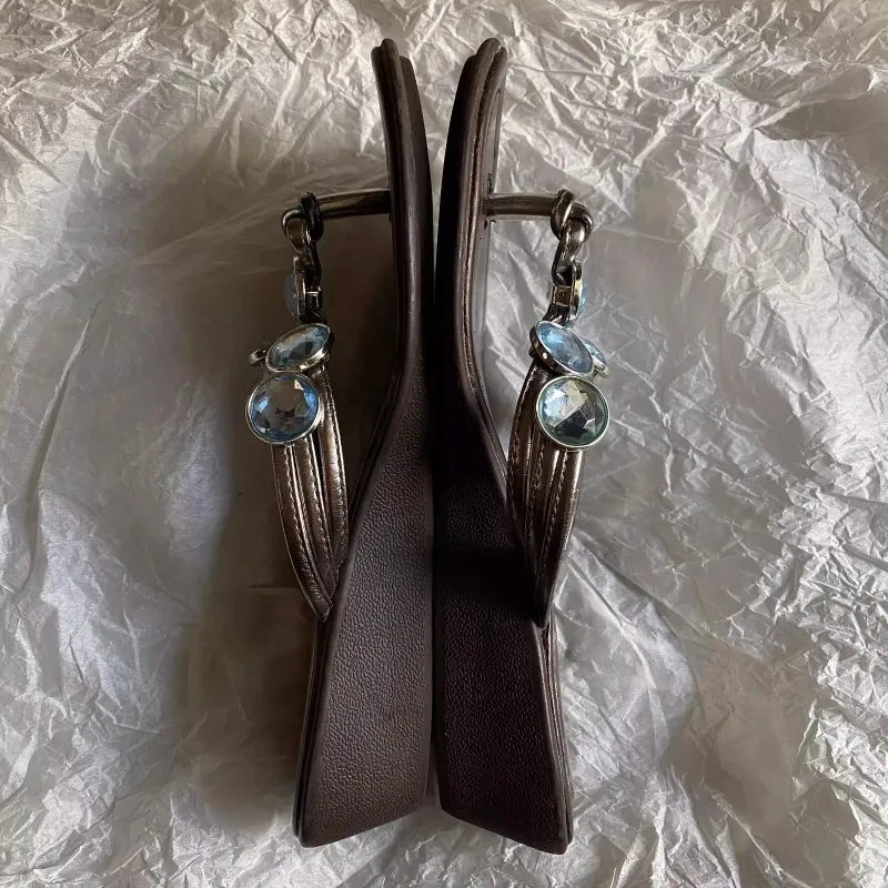 Sandalias para perros verano con plataforma estilo retro