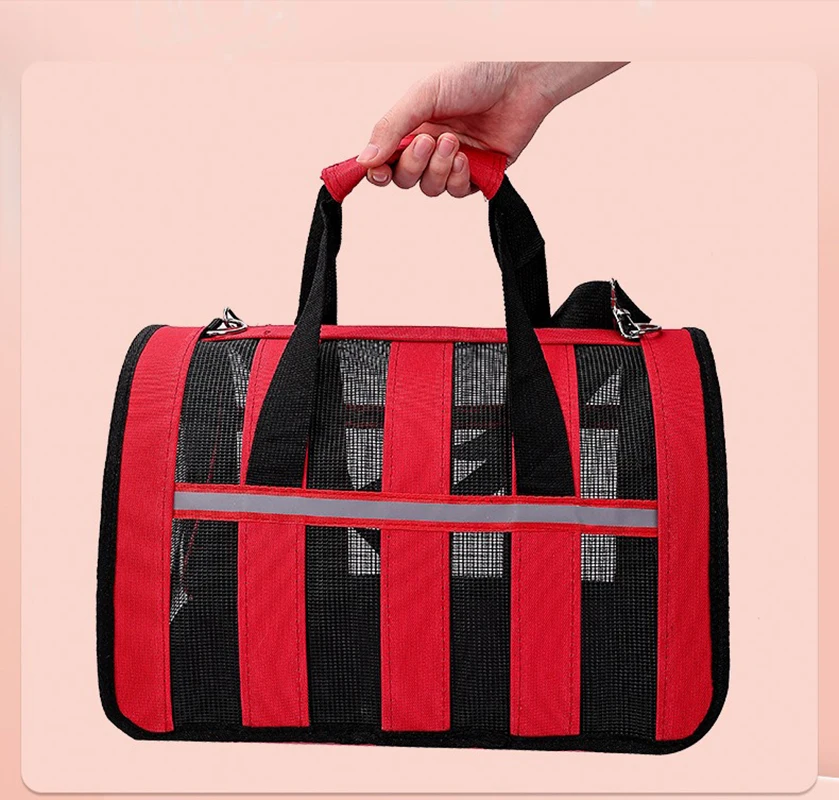 Bolsa de malla transpirable para perros, bolso plegable portátil para perros pequeños a medianos - imagen 5