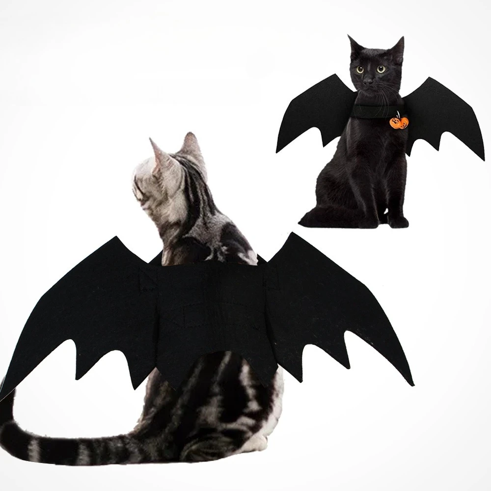 Creative Cute Pet Dog Halloween Clothes Black Bat Wings Carrier Costume Cosplay Cat and Dog Party Pet Supplies Cosplay