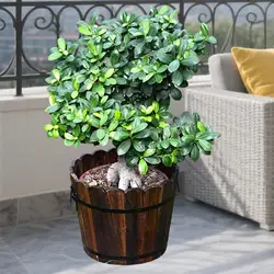 Macetero de cubo de madera, maceta de diseño Vintage, soporte para flores, contenedor de arreglo Floral para patio trasero, jardín, plantas de interior