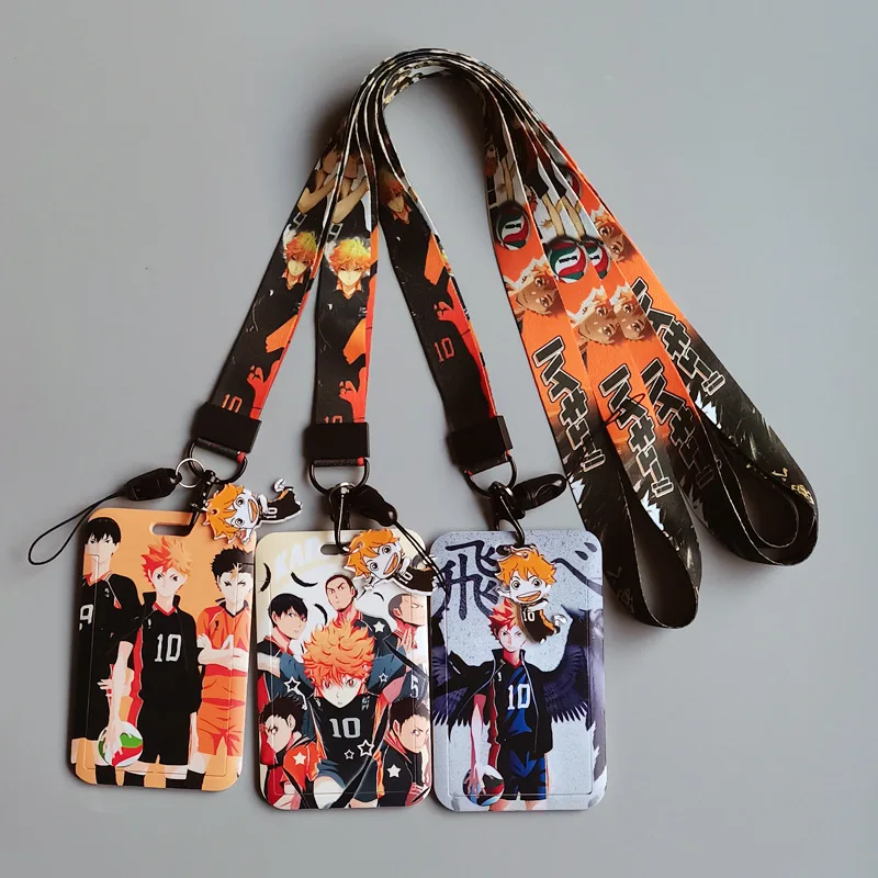 Funda porta tarjetas Haikyuu PVC con cordón para llavero