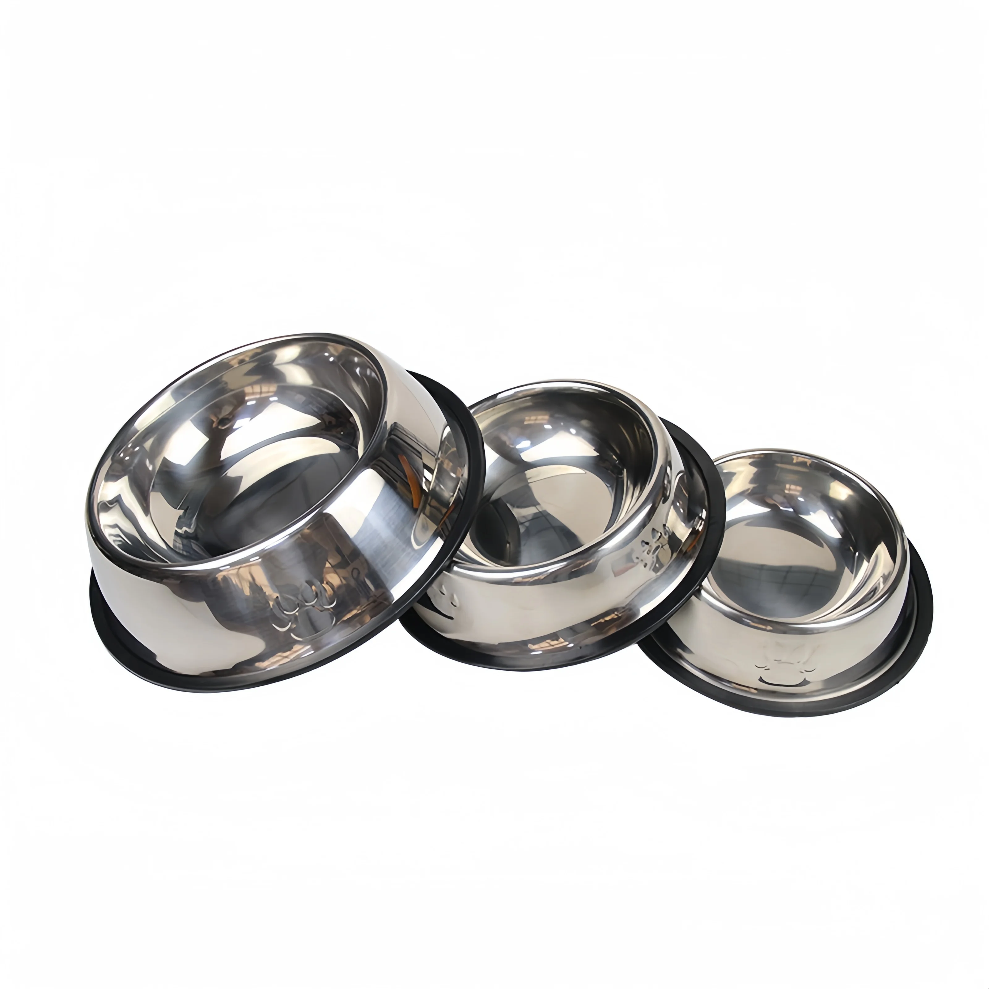 Cuenco de acero inoxidable para perros y gatos, cuenco de alimentación para mascotas, cuenco para beber para gatos y perros, cuenco alimentador de Metal duradero, fácil de limpiar, suministros para mascotas - imagen 5