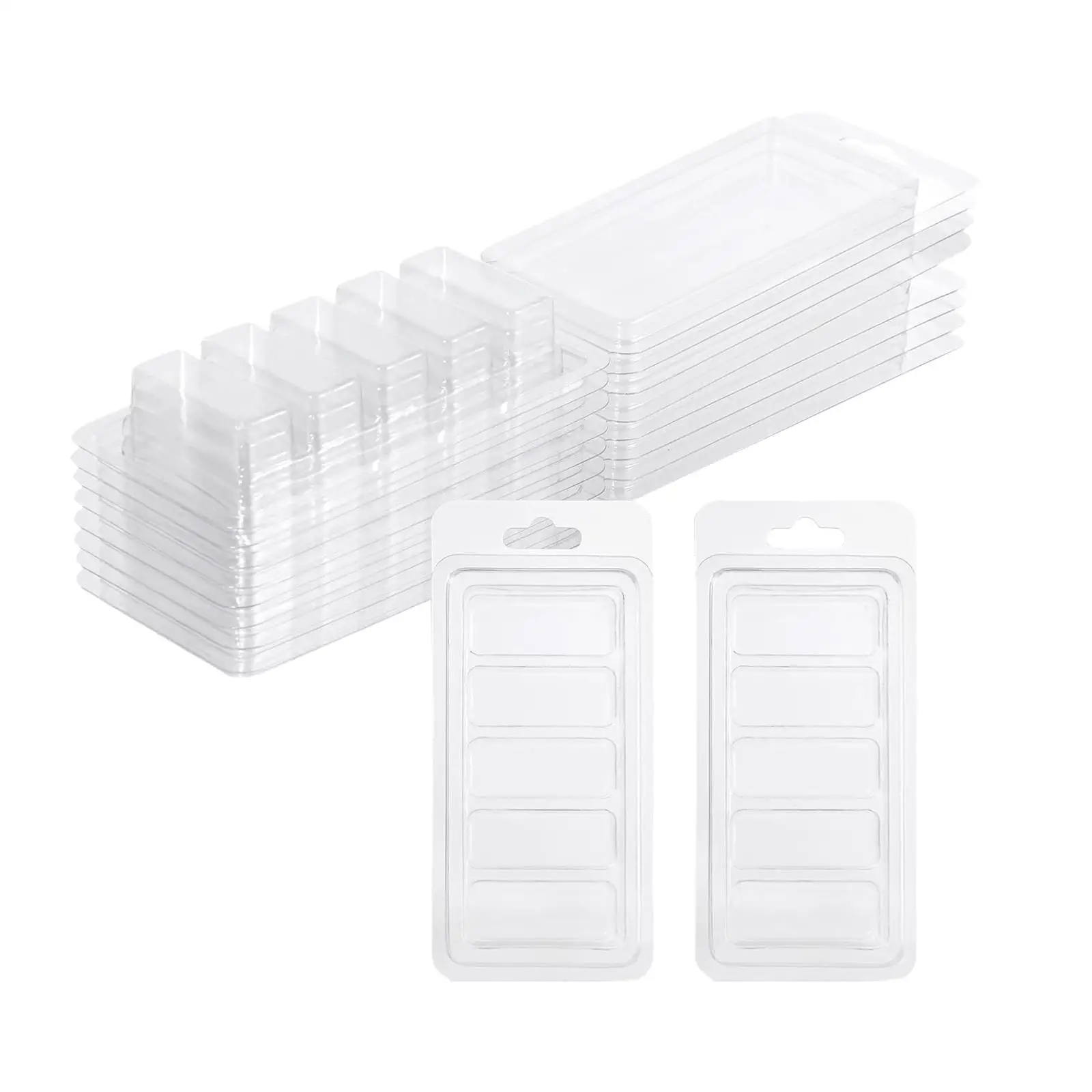 10Pcs Candles Melt Clamshells Models DIY Chocolates Supplies Candle Container Handmade Easy to Use Rectangle Candle Making