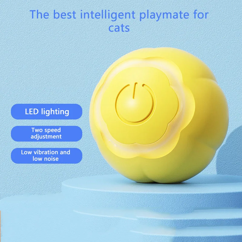 Bola interactiva inteligente para gato, juguete eléctrico recargable, Led colorido, duradero, enrollable automático para gatito y mascota, regalo mejorado - imagen 3