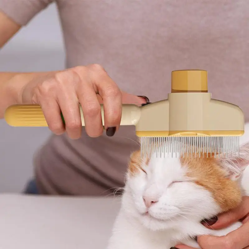 Cepillo quitapelos autolimpiable para gatos y perros – Desenredante profesional - imagen 2