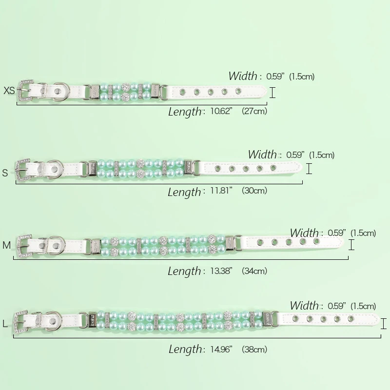 Collar de gato Sphynx con perlas de lujo para gatos pequeños, conjunto de collares y correa ajustables para mascotas, accesorios para masoctas y gatitos - imagen 4