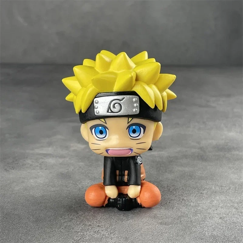 Naruto Anime 10cm estatuilla postura sentada Naruto Kakashi Sasuke Itachi adorno de coche versión Q modelo de dibujos animados al por mayor - imagen 5