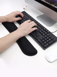 Reposamuñecas de espuma viscoelástica con Base de goma, almohadilla de muñeca ergonómica 3D para teclado de oficina, ordenador portátil, escritura, alivio del dolor, 1 ud.