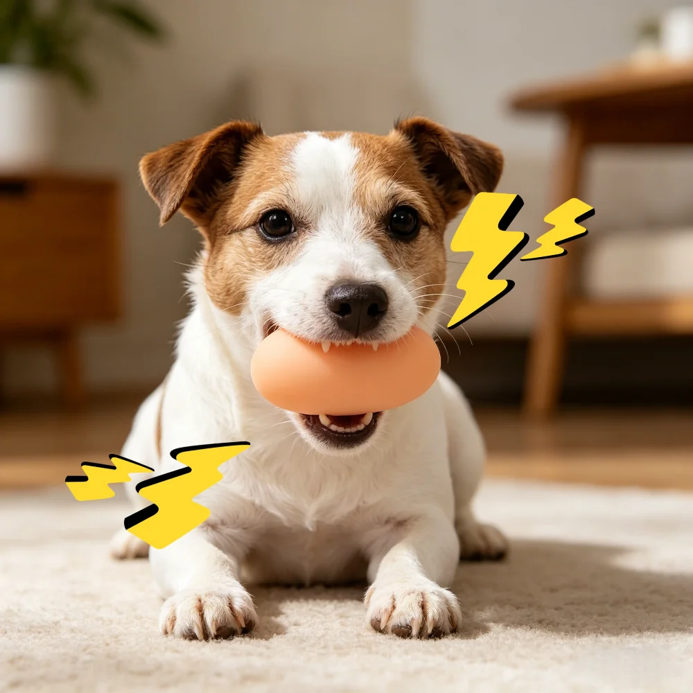 Juguete resistente para perros con sonido de huevo – Mordida agresiva - imagen 4