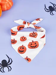 Bandana Halloween para perros con calabaza y telaraña - varias tallas