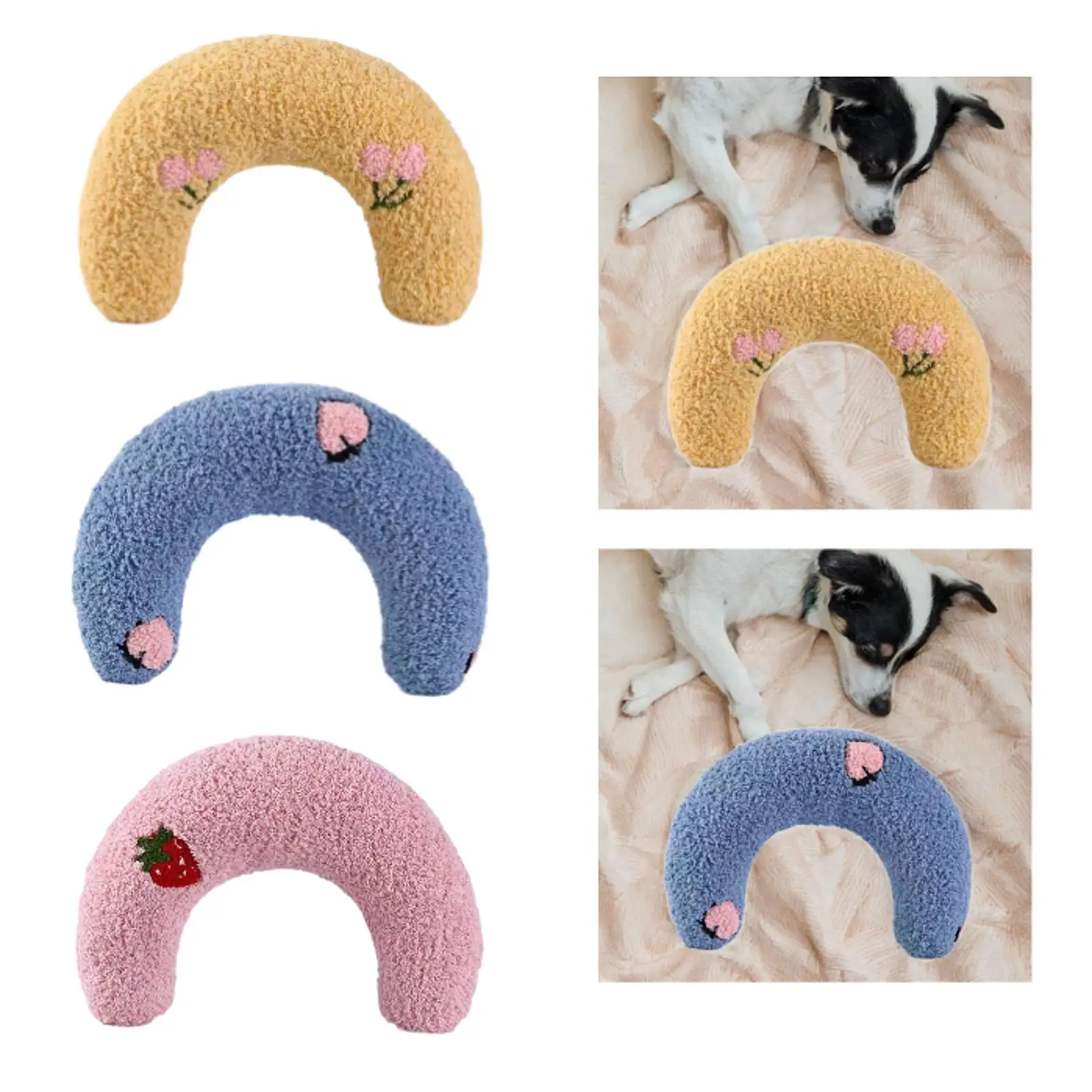 Cat Sleeping Plush Pillow Washable Cute Sleeping Pillow for Dog Puppy Kitty